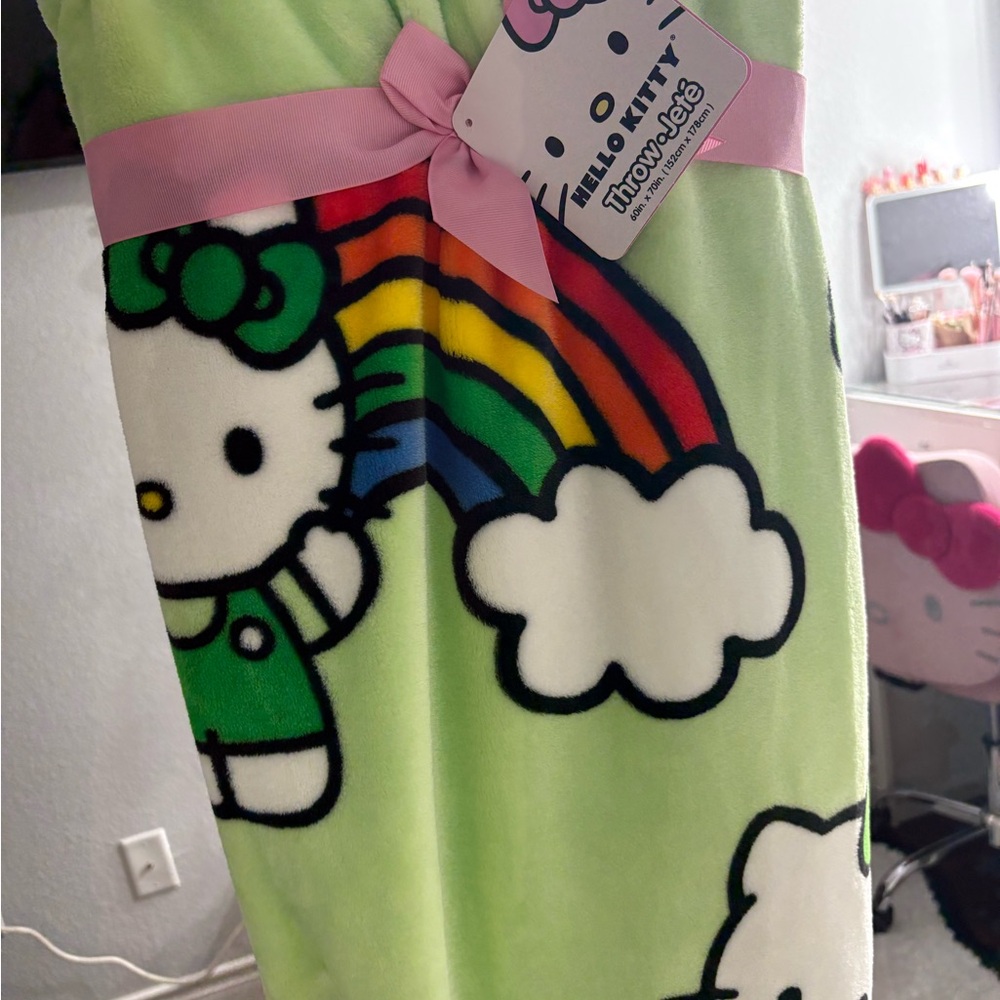 Hello Kitty Green St Patrick’s day throw